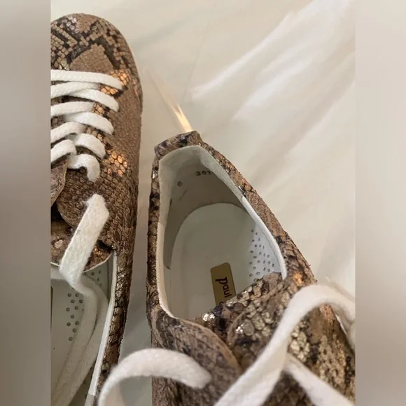 Paul Green Ally Snake Embossed Platform Sneakers 9 - Picture 5 of 15